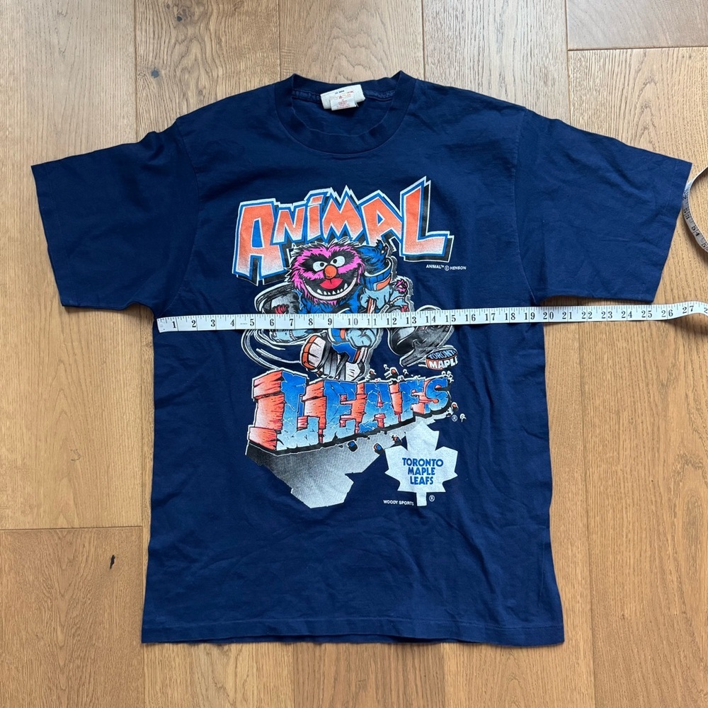 Muppets Toronto Maple Leafs Vintage 1994 T-Shirt - NHL - Size L - Navy Blue - Picture 3 of 7